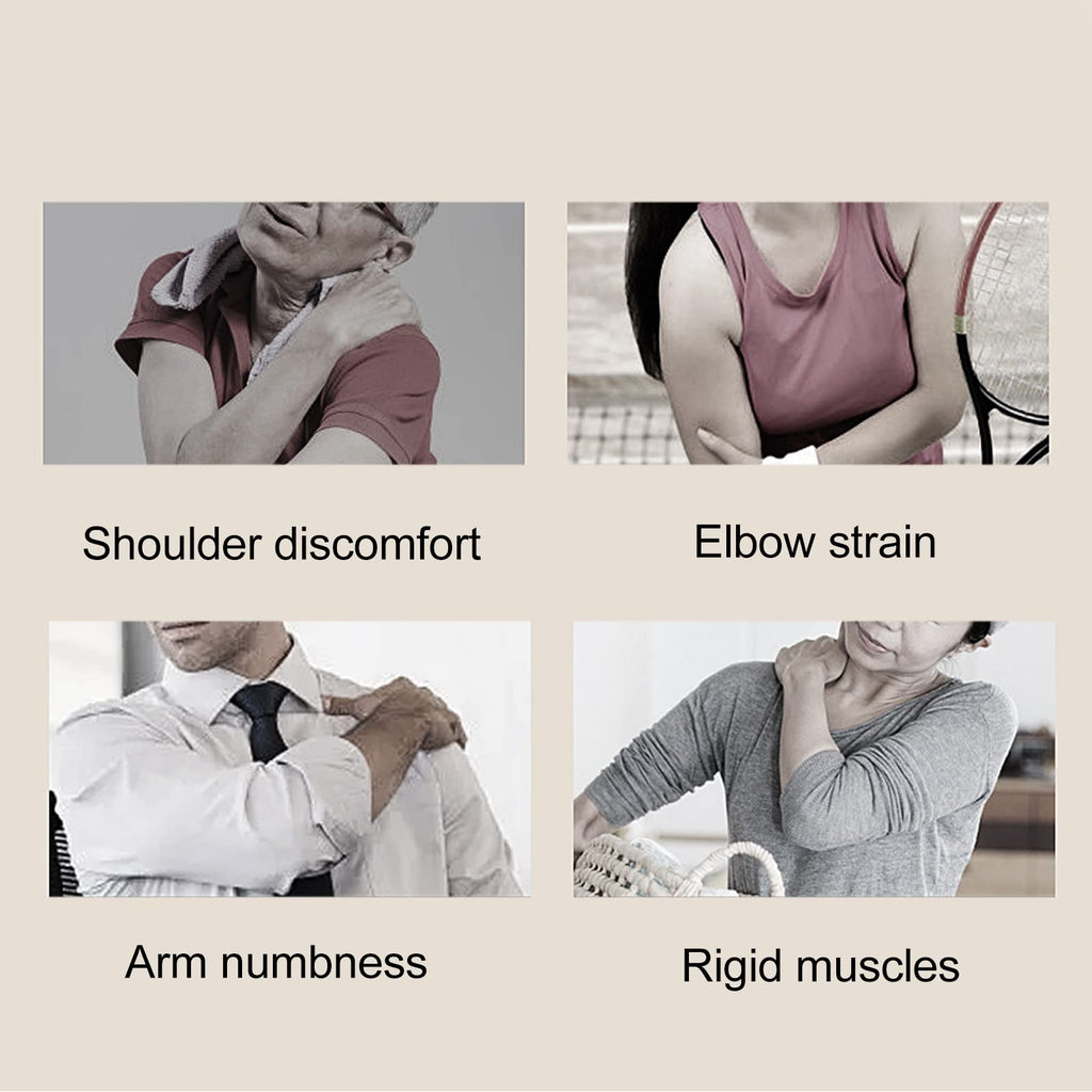 Heating Full Arm Wrap Brace, Electric Shoulder Massage Brace Shoulder, Massage Heated Braces for Left Right Shoulder 3 Gears Adjustable Compression Sleeve Wrap