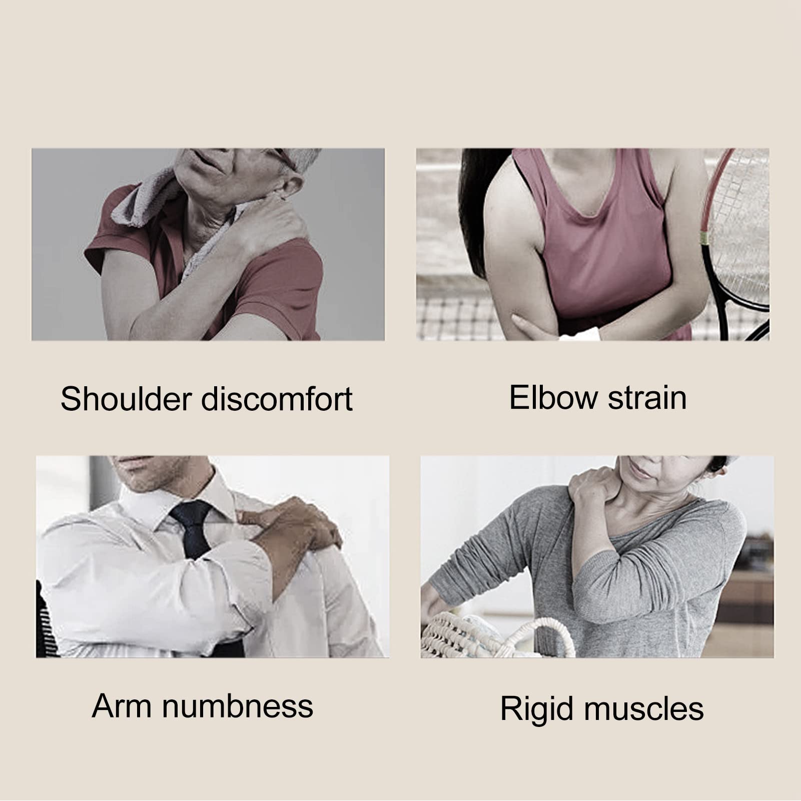 Heating Full Arm Wrap Brace, Electric Shoulder Massage Brace Shoulder, Massage Heated Braces for Left Right Shoulder 3 Gears Adjustable Compression Sleeve Wrap