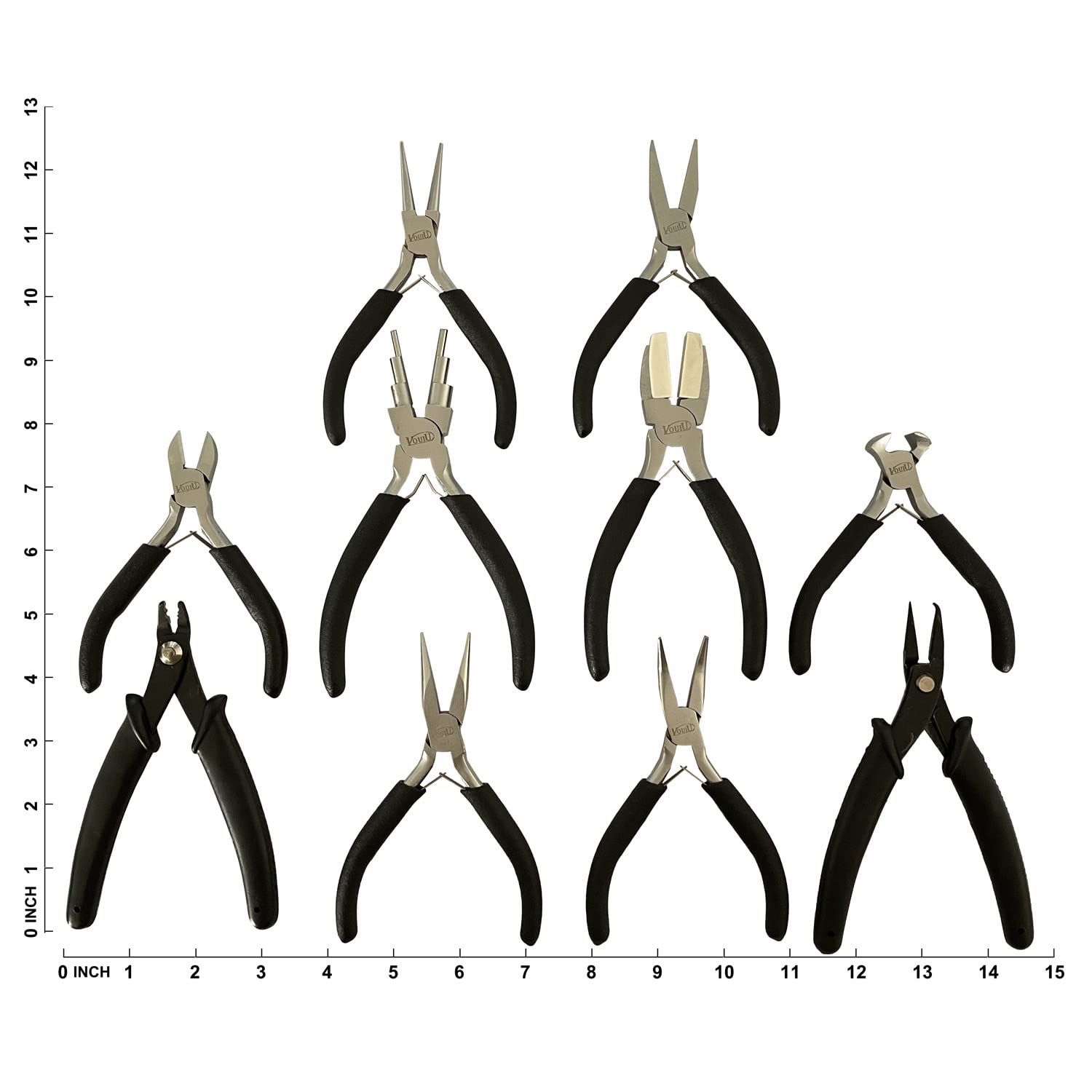 vouiu 10-Piece Jewelry Pliers Set Jewelry Making Tools
