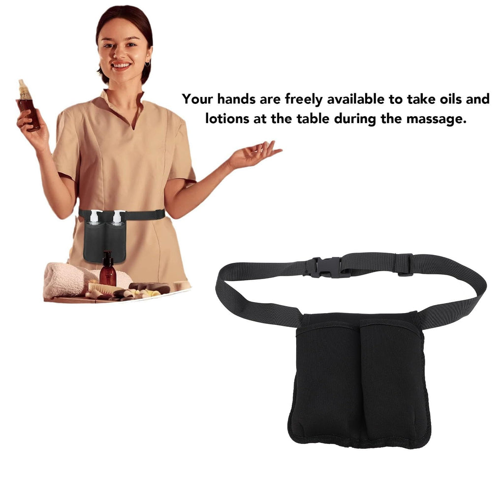 NSXAYIWE Massage Bottle Bag, Professional Massage Oil Holster for 2 Bottle