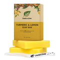 Uselective 2 Pack Lemon & Turmeric Soap Bar for Dark Spots - Powered by Kojic Acid & Vitamin C and Deeply Moisturizing with Shea Butter - SLS Free