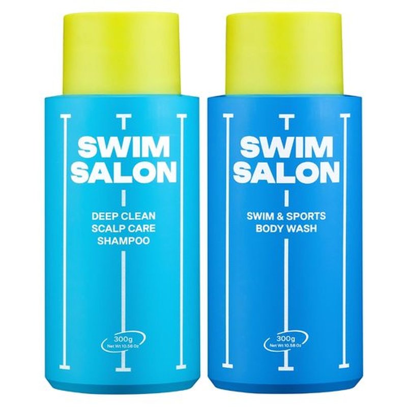 SWIM SALON Chlorine Removing Shampoo & Body Wash Set for Swimmers | Vitamin C | Clarifying, Hydrating, Refreshing | Free of Sulfates, Silicones, Parabens (10.58 oz each)