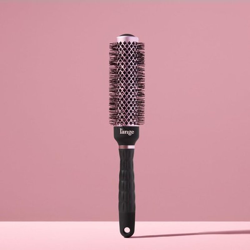 L'ANGE HAIR VolumePro Extra-Long Ceramic Ionic Round Brush, Black | For Blow Drying, Curling & Styling | Adds Volume, Reduces Frizz & Boosts Shine | Ideal for Extra-Long Hair (33mm)