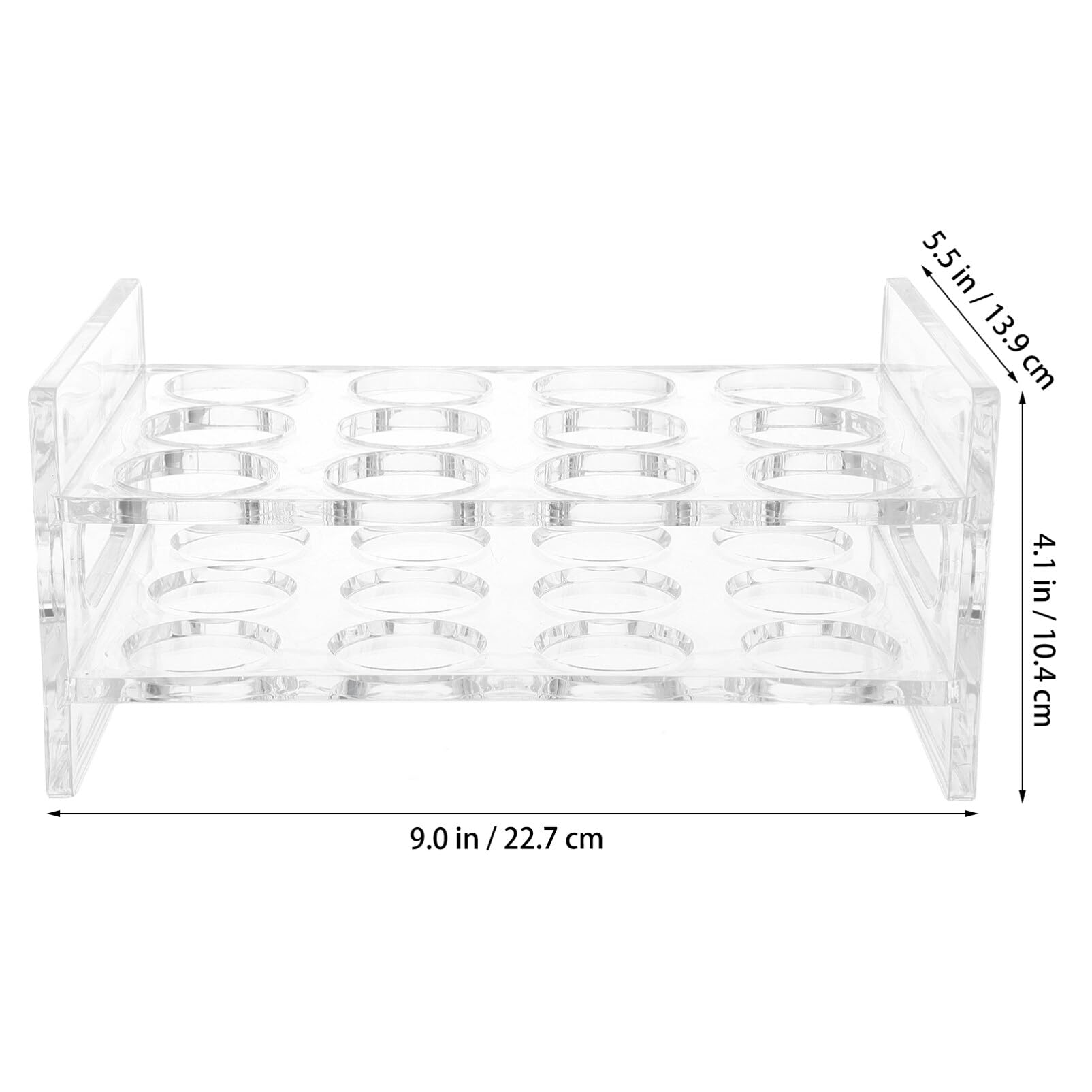 Uonlytech Round Shot Glass Holder Display Rack 3-Tier Acrylic Liquor Cup Organizer for Bar Drinkware Storage 8.93X5.47X4.09In Portable Clear Cup Stand