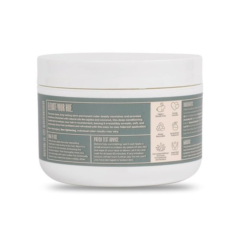 Overtone | Semi-Permanent Hair Color Conditioner - Stormy Sterling, 8 oz | Nourishing & Damage-Free Color Depositing Mask with Shea Butter & Coconut Oil