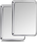 TeamFar Stainless Steel Baking Sheet Set - Non-Toxic, Heavy Duty & Dishwasher Safe | 20” x 14” x 1” - 2 Pieces