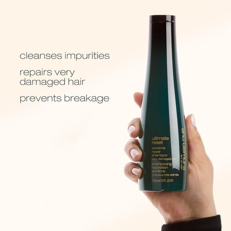 Shu Uemura Ultimate Reset Shampoo & Conditioner Set | Extreme Repair for Fine-to-Medium Hair - Nourishes with Japanese Rice Extract