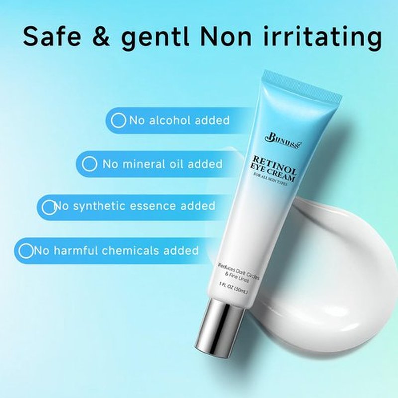Retinol Eye Cream - Eye Cream for Dark Circles, Puffiness, Anti Aging, with Peptides, Caffeine, Hyaluronic Acid, Reduces Bags, Dark Circles Under Eye Treatment, Smooths Wrinkles & Fine Lines, 1 fl. oz
