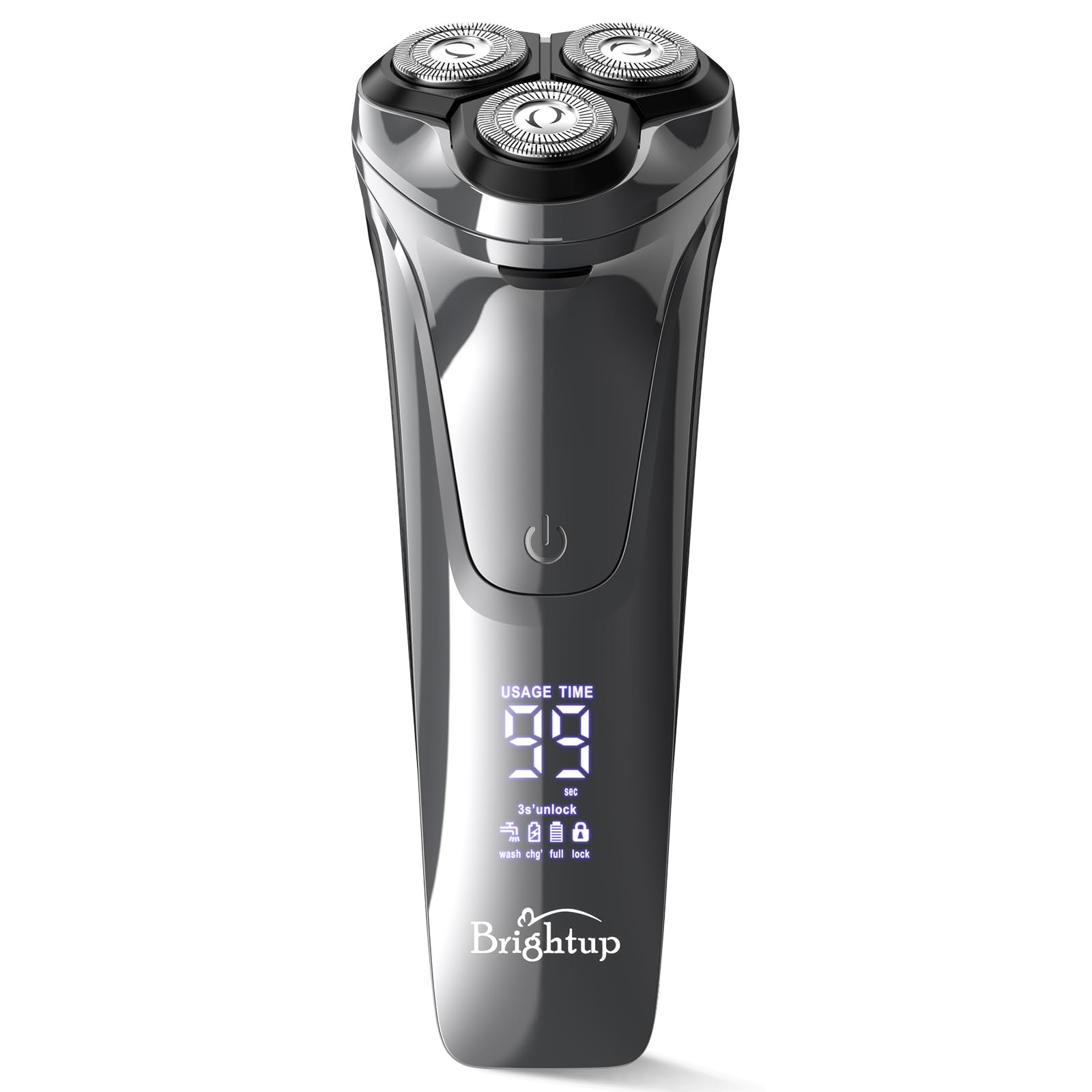 Brightup Electric Razor for Men, Waterproof Electric Shavers,Cordless USB-C Rechargeable Portable Face Shaver with Pop-up Trimmer & Travel Case, Gift for Men