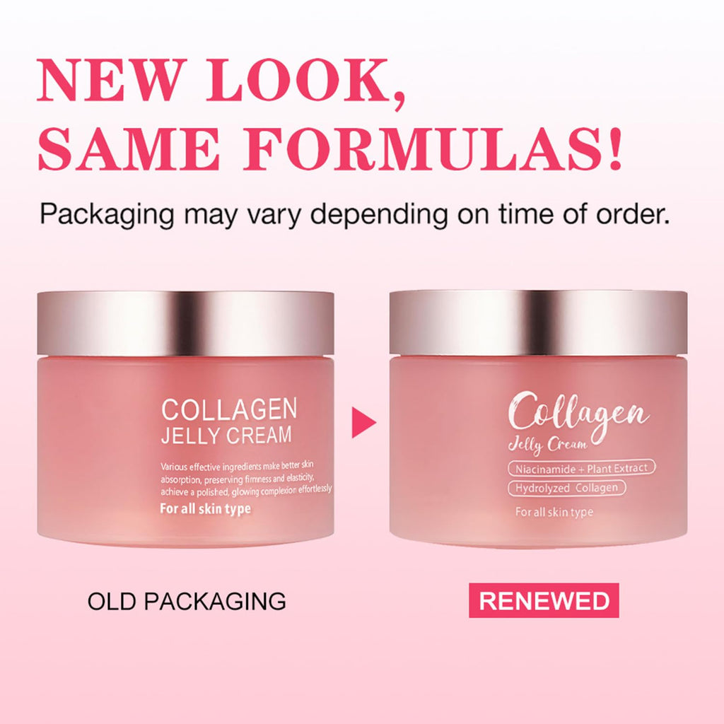 LOYOTICE Collagen Jelly Cream,Contains Niacinamide & Freeze Dried Hydrolyzed Collagen, Boosts Elasticity & Hydration,Reduce Fine Lines & Dullness,Improves Glowy Skincare Cream(3.38 fl.oz)