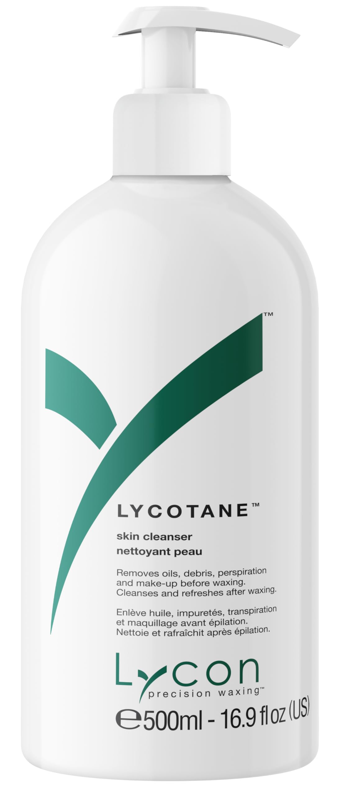 Lycon Lycotane Skin Cleanser, Pre-Wax Cleanser, Soothing Pre and Post Wax Skin Care Made with Jasmine & Chamomile, Vegan and Gluten-Free, 500ml