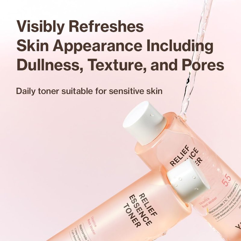 YUMU Licorice Relief Essence Toner for Sensitive Skin, Niacinamide, Panthenol, Fragrance-Free, Soothing & Hydrating (255ml / 8.62 fl. oz.)