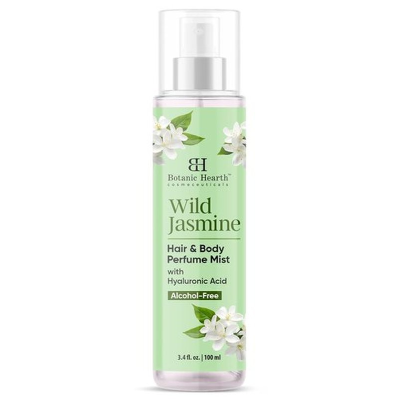Botanic Hearth Jasmine Hair Perfume & Body Mist - Long-Lasting Alcohol-Free Scent, 3.4 Fl Oz