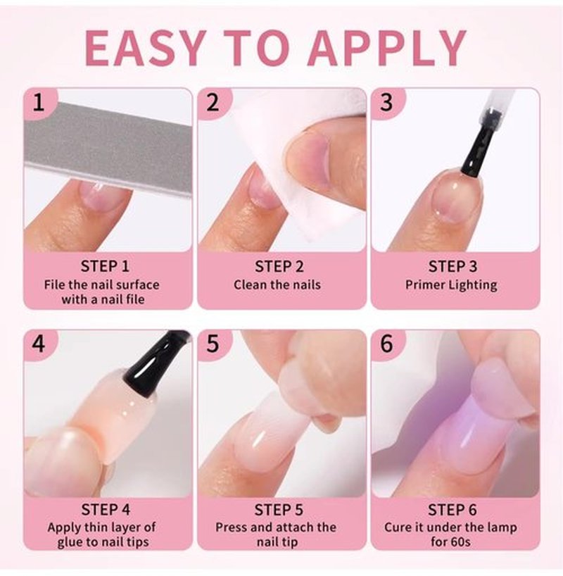 AddFavor 240pc Ombre Coffin Press on Nails Medium Fake Nails - Glue on Nails Coffin Acrylic Nails Press ons Nail Tips Medium Stick on Nails with Nail Glue and Adhesive Tabs for Women