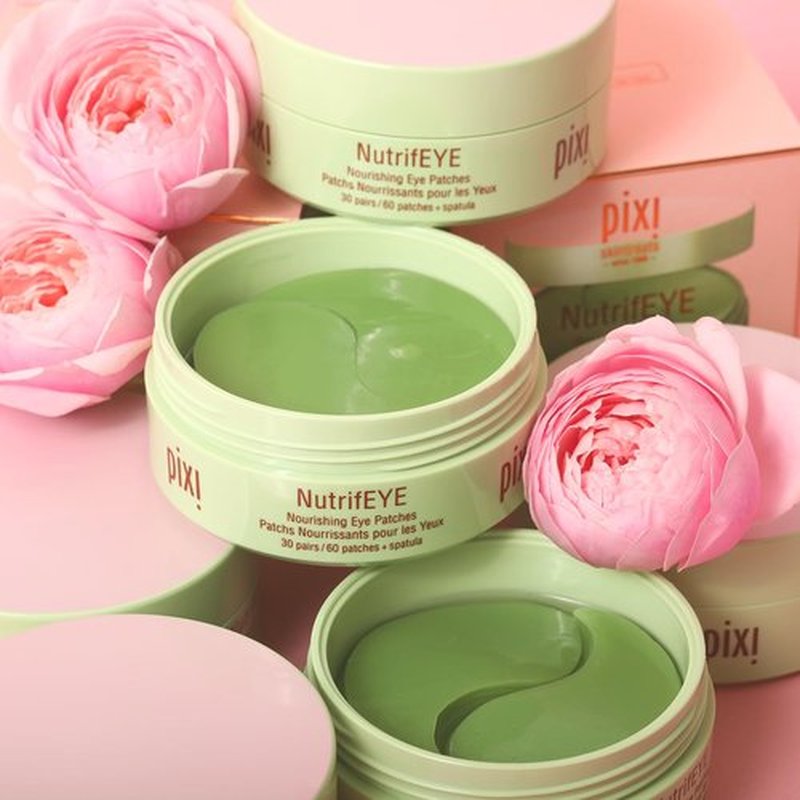 Pixi Beauty NutrifEYE Soothing Rose Under Eye Gel Patches | Eye Masks for Puffy Eyes with Rose, Aloe Vera, and Chamomile to Hydrate, Calm, and Depuff | 30 pairs / 60 patches