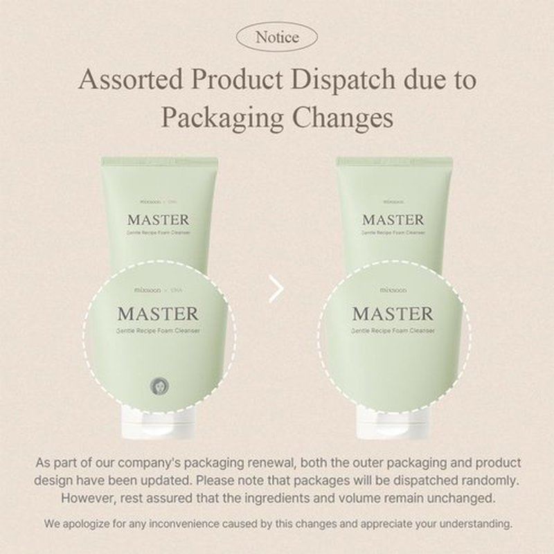 Mixsoon Master Gentle Recipe Foam Cleanser - Mild Exfoliation with Amino Acid Complex & Cica | 150ml
