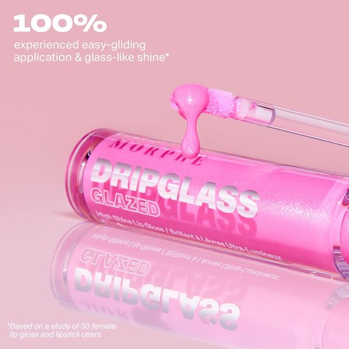 MORPHE Dripglass High Shine Lip Gloss - Semi-Sheer or Full Coverage Lip Color with Glass-Like Shine and Nonsticky Finish - Infused With Squalane & Vitamin E - Shatterproof Mauve (0.13 Fl Oz)
