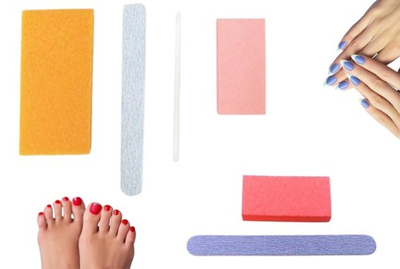 30 Sets Disposable Nail Care Kit Set, 4-in-1 Pedicure Kit with Pumice Sponge and 2-in-1 Manicure Kit with Buffer for Nail Salon or Home Use - Travel Friendly – Colors May Vary (Pack of 30)