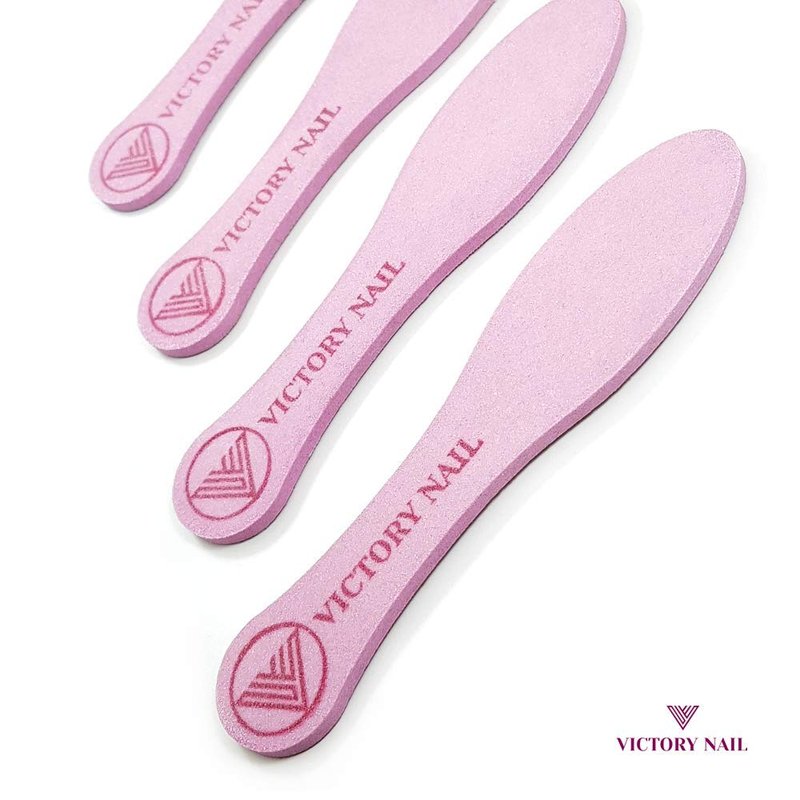 VICTORY NAIL 1PCS Medium and Rough Grit Ceramic Pink Foot File Double-Sided Callus Removal