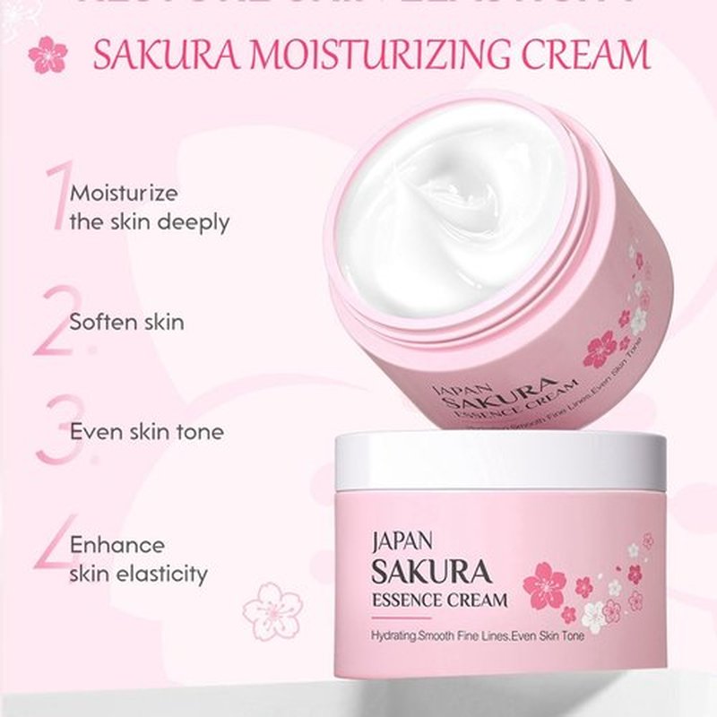 Sakura Skin Care Set, Skin Care For Teens 10-12, Travel Essentials Skincare Gift Set For Women - Cream, Serum, Eye Mask, Lip Mask, 5 Sleeping Mask, 5 Mud Mask, Hydrating Teen Skincare Kit