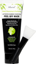 Ebanel Charcoal Peel Off Face Mask Applicator Set - Deep Pore Cleansing Blackhead Remover with Niacinamide & Vitamin C