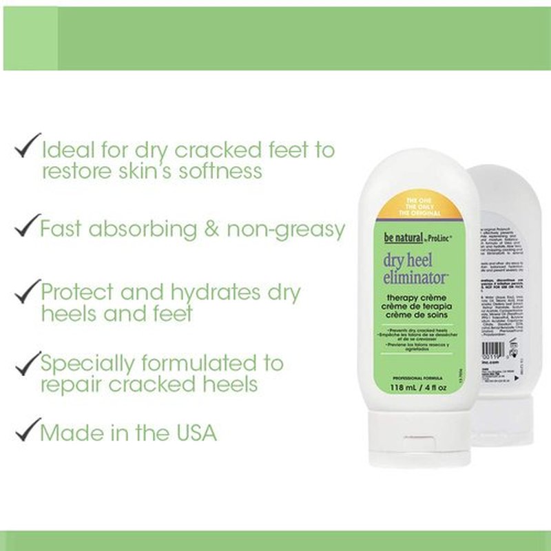 ProLinc Dry Heel Eliminator - Hydrate & Protect Dry Heels | Fast Absorbing, Non-Greasy Formula | 4 Fl. Oz
