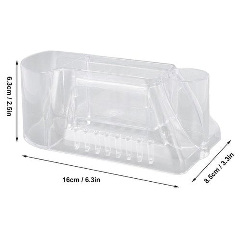 Saluaqui Nail Drill Bits Holder, Nail Drill Machine & Bits Manicure Tools Storage Box with 8 Holes, Transparent Professional Nail Drill Stand Holder Organizer, Nail Drill Tool Displayer Holder Case