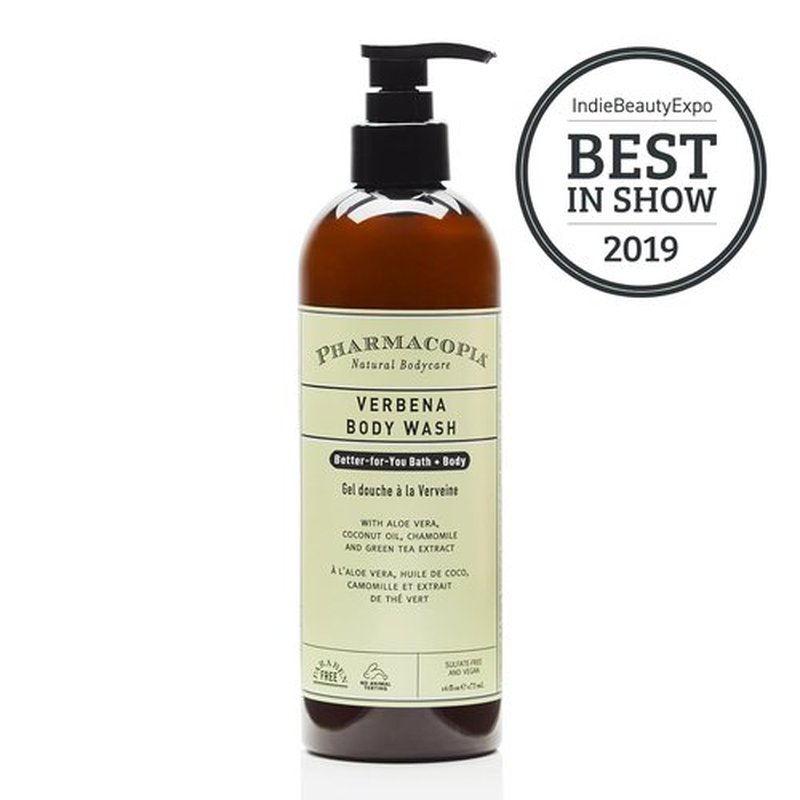 Pharmacopia Verbena Body Wash - Nourishing Natural Shower Gel with Aloe Vera & Coconut Oil - 16 oz