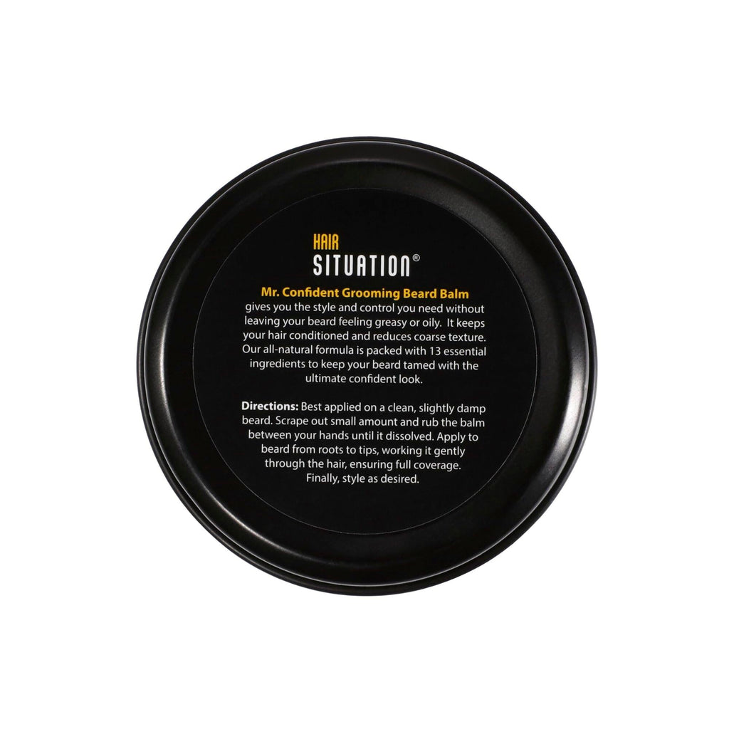 Mr. Confident Beard Balm, Medium Hold, Spiced Woodsy Scent, Beeswax, 2oz
