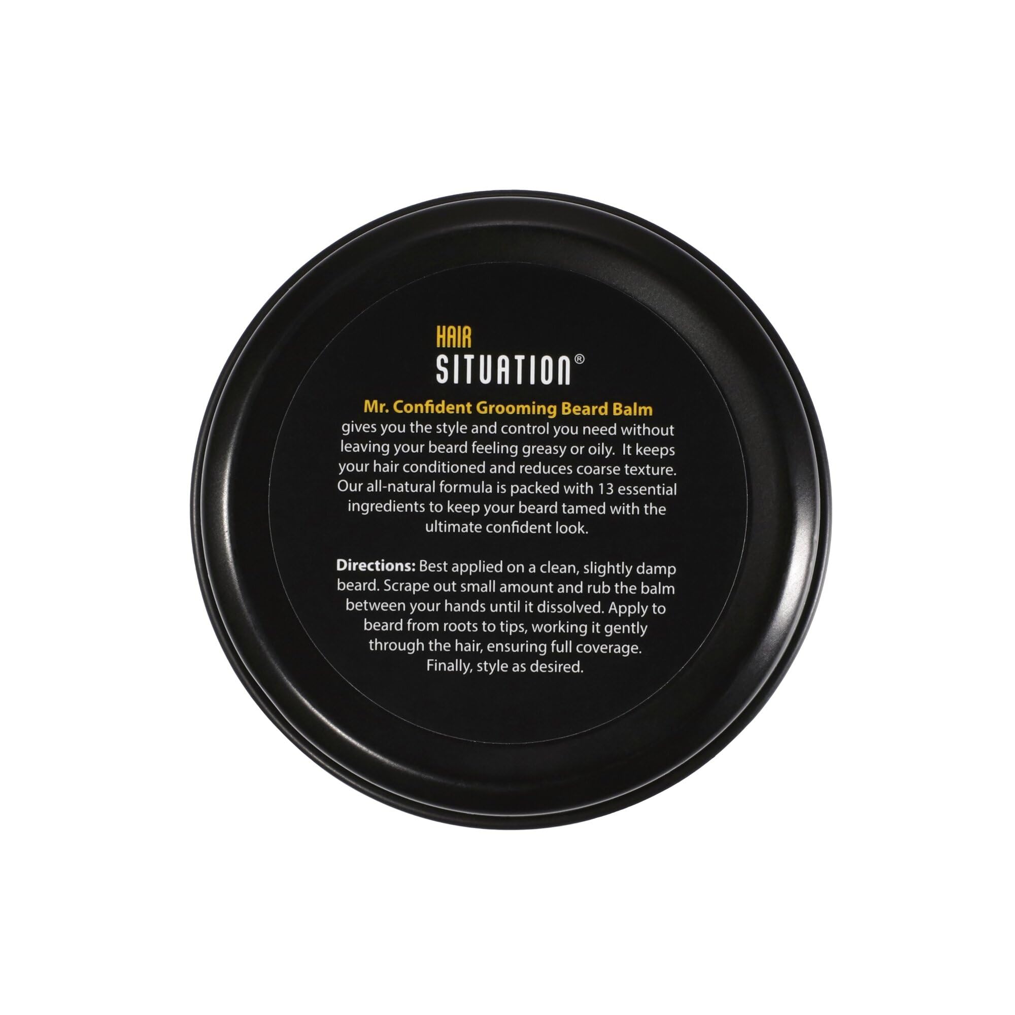 Mr. Confident Beard Balm, Medium Hold, Spiced Woodsy Scent, Beeswax, 2oz