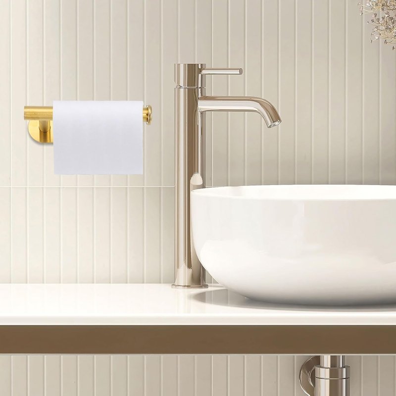 Uxcell Stainless Steel Toilet Paper Holder - Rustproof Wall-Mount Tissue Holder for Bathroom | 6.2" Silver