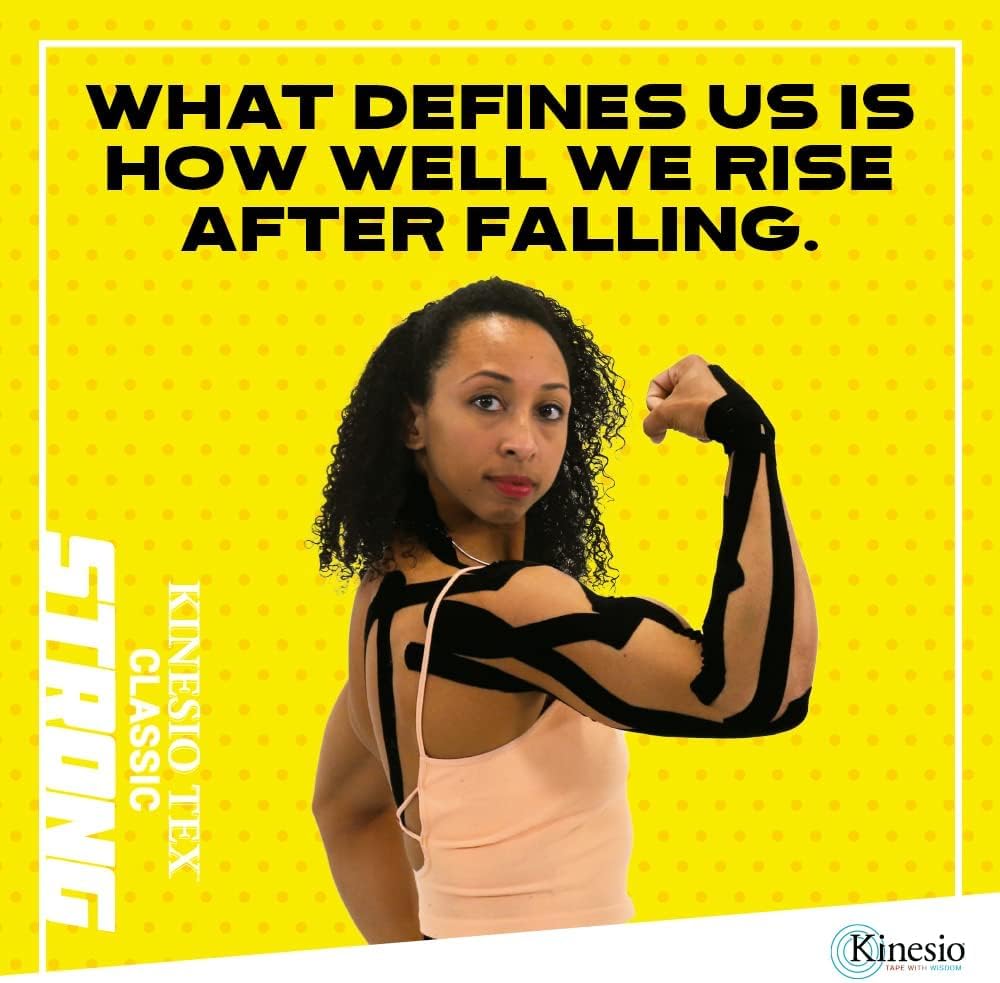 Kinesio Tape - Tex Classic Strong - Elastic Therapeutic Athletic Tape - Super Stick for Extended Wear - 2 in. x 49.2 ft Roll