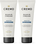 Cremo Sensitive Shave Cream, Astonishingly Superior Ultra-Slick Shaving Cream for Men, Fights Nicks, Cuts and Razor Burn, 6 Fl Oz (Pack of 2)