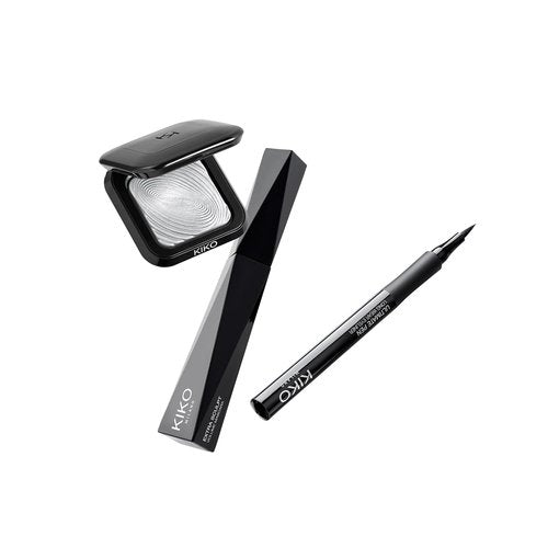 KIKO Milano Snow-Kissed Holiday Jingle Trio Eyes Gift Set - Volumizing Mascara, Eyeliner & Metallic Eyeshadow