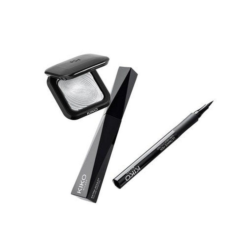 KIKO Milano|Snow-Kissed Holiday Jingle Trio Eyes Gift Set|Eyes Gift Set: volumising mascara, eyeliner pen and metallic eyeshadow