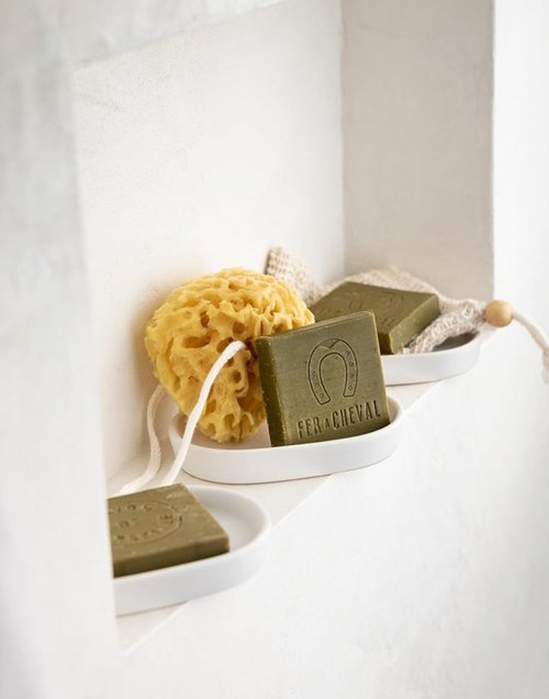 Fer à Cheval Pure Olive Savon De Marseille Soap Bar Sliced Cubes, French Olive Oil Soap Bar Slices, 4x65 g/2.29 oz