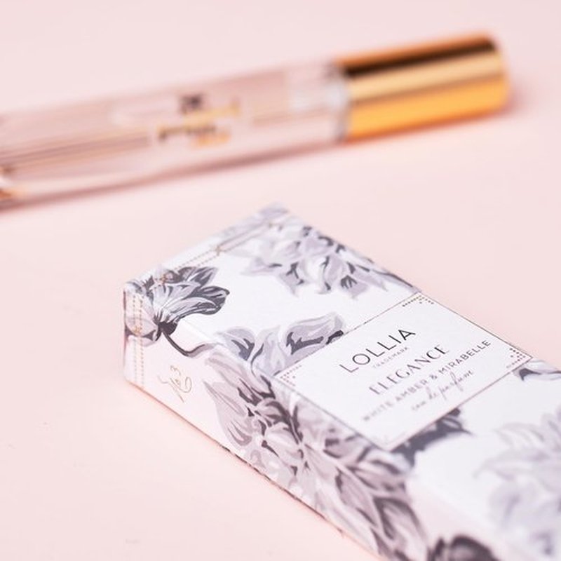 LOLLIA Elegance Eau de Parfum - Captivating White Amber & Mirabelle | Travel Size 0.28 fl. oz.