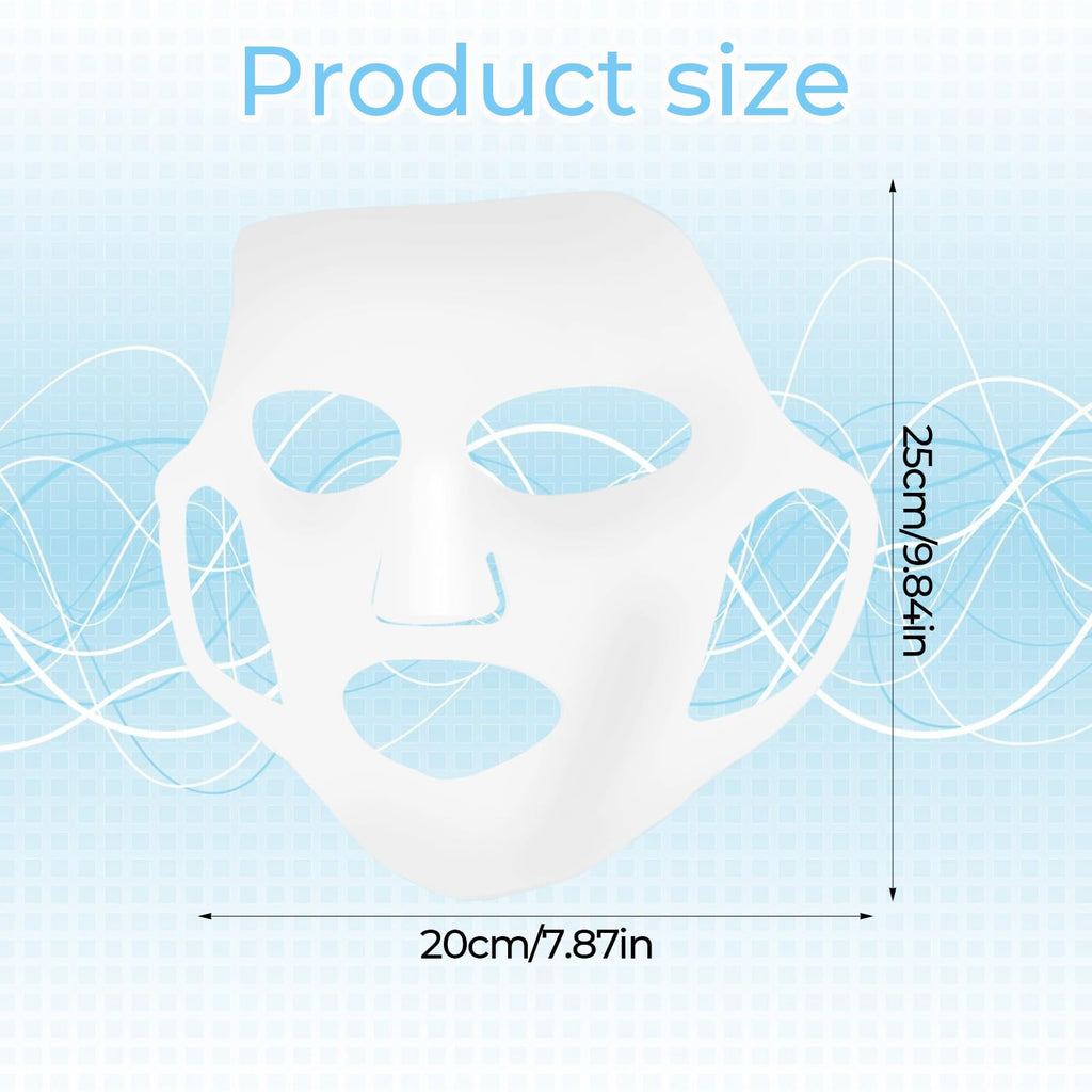 guduling 6 Pcs Reusable Silicone Face Mask,Reusable Face Mask Skin Care,Silicones Moisturizing Full Facial Masks Cover Skin Cover Wrap for Sheet Prevent Evaporation Hairdressing Beauty Spa Care Tool
