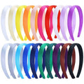 Cinaci 20 Pieces Candy Color Width 2cm/0.8" Plastic Headbands Satin Wrapped Blank Plain DIY Craft Project Headbands for Women Girls Teens Kids Hair Accessories