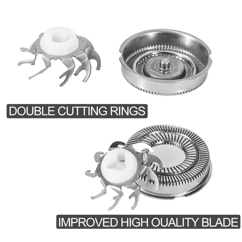 Shaver Replacement Blades compatible with Skull Shaver Pitbull Gold Pro Shaver ，Men's Electric Shaver Replacement Heads,Replacement Heads for Electric Shavers，8Count