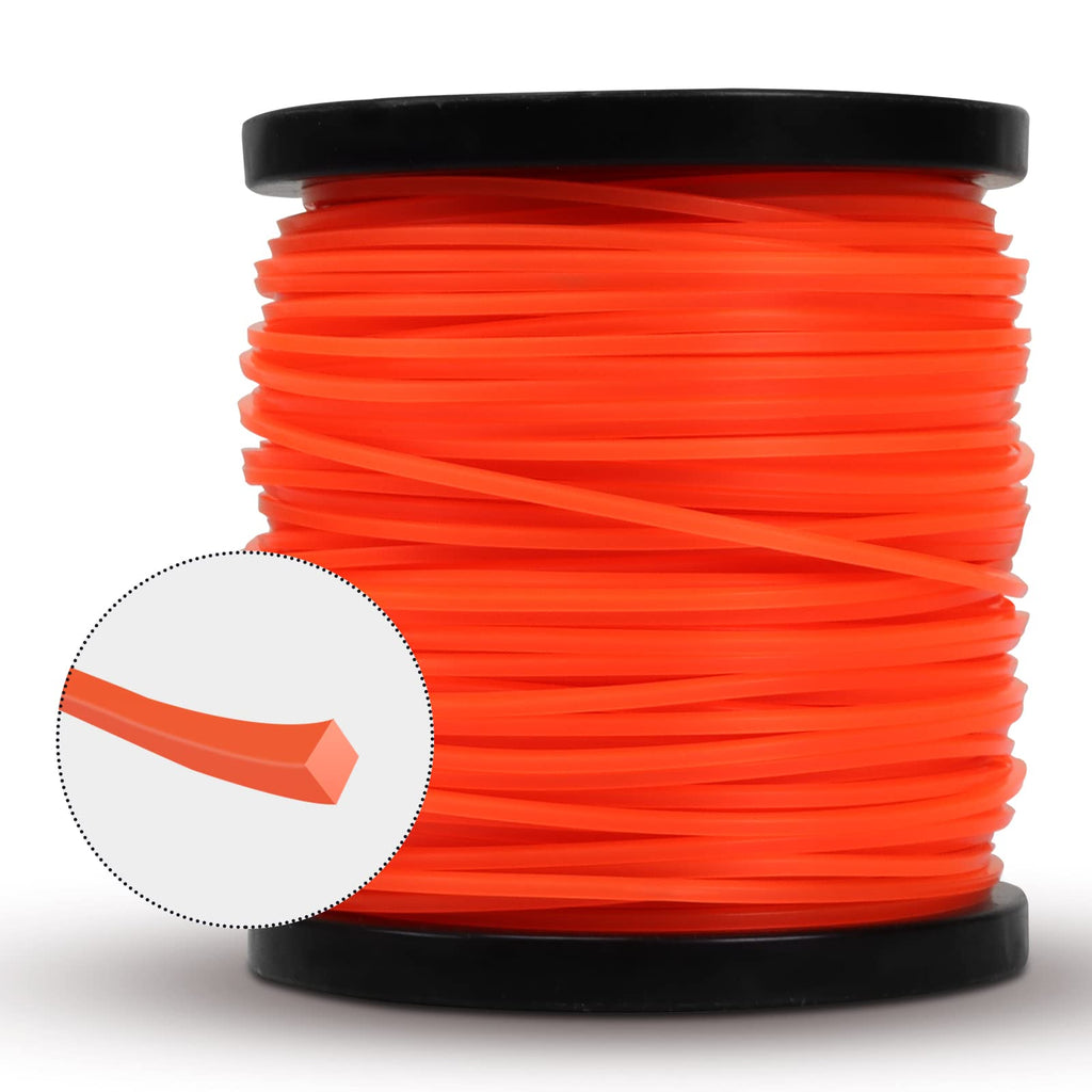 Viabrico .095" Weed Eater String, Square Orange Heavy Duty String Trimmer Line, Weed Wacker String Universal Commercial Grade, Premium Nylon Weedeater Line 0.095" x 1.7LB, 330Foot