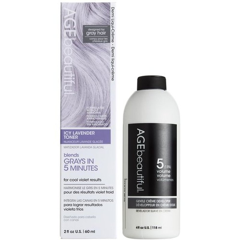 AGE Beautiful Demi Liqui-Creme 5-Minute Express Toner - Enhance Gray Hair, Ammonia-Free Formula for Shine & Custom Shades