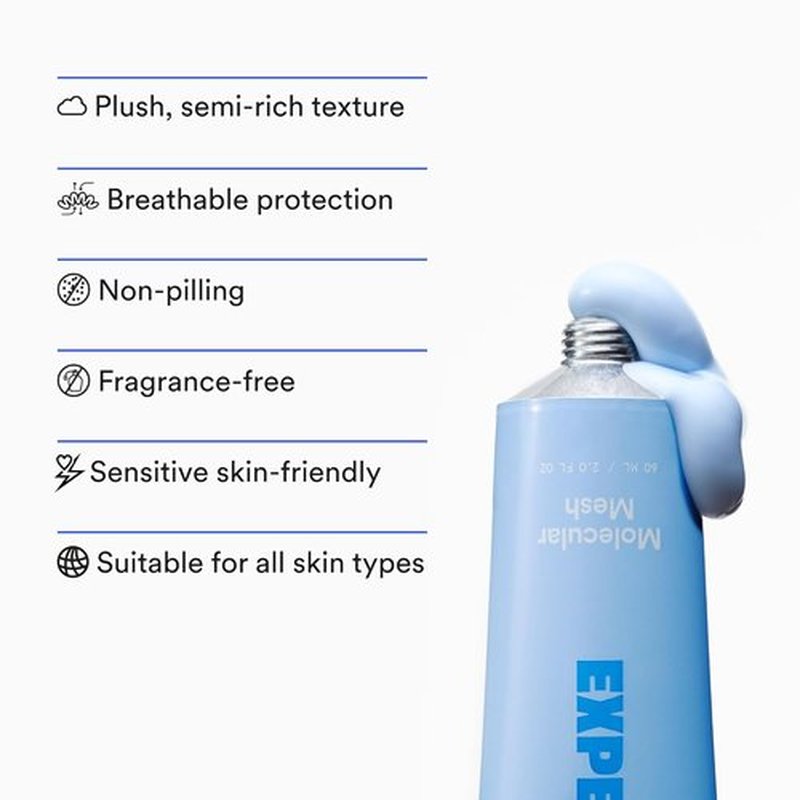 Experiment Molecular Mesh Barrier Repair Face Moisturizer - Soothing Lightweight Cream for Strength & Redness Relief - 2 FL OZ - Vegan Formula for Sensitive Skin