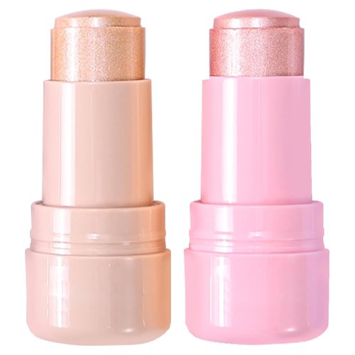Skiennix Highlighter Stick - Shimmer Makeup for Face & Body, Easy Blend, Long Lasting, Multi-Use Cream, 2pcs
