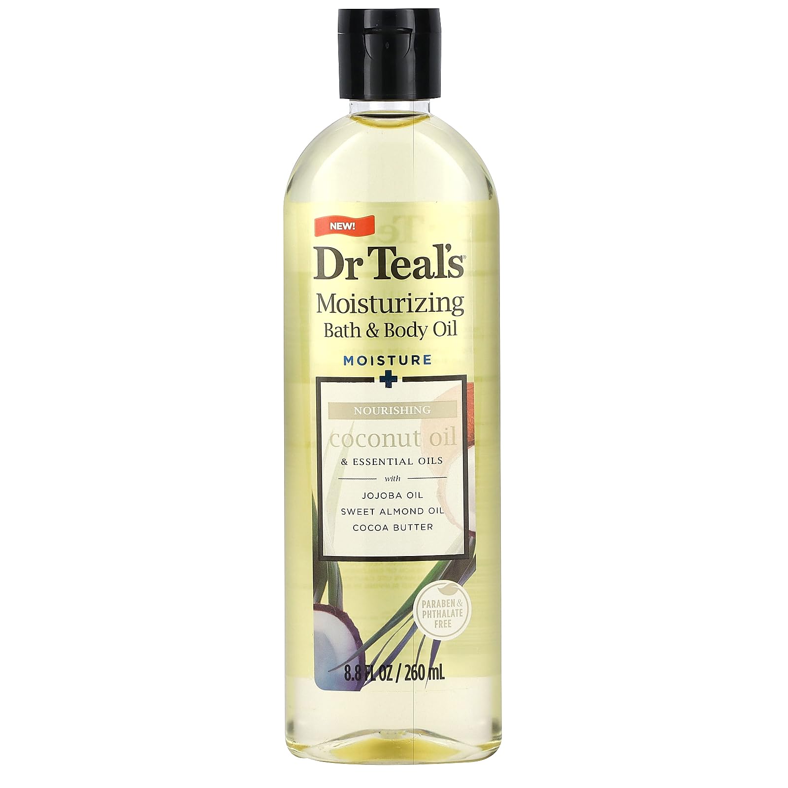 Moisturizing Nourishing Bath & Body Essential Oil, Coconut Oil, 8.8 fl oz (Pack of 2)