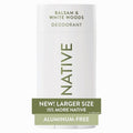 Native Aluminum-Free Deodorant - Balsam & White Woods | 72-Hour Odor Control, 3.1 oz Stick for Men & Women