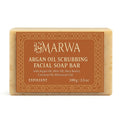 Dar Marwa Organic Vegan Argan Oil Exfoliating Soap - Handmade Face & Body Bar with Antioxidant Botanicals, Rhassoul Clay & Argan Scrub, 3.5oz