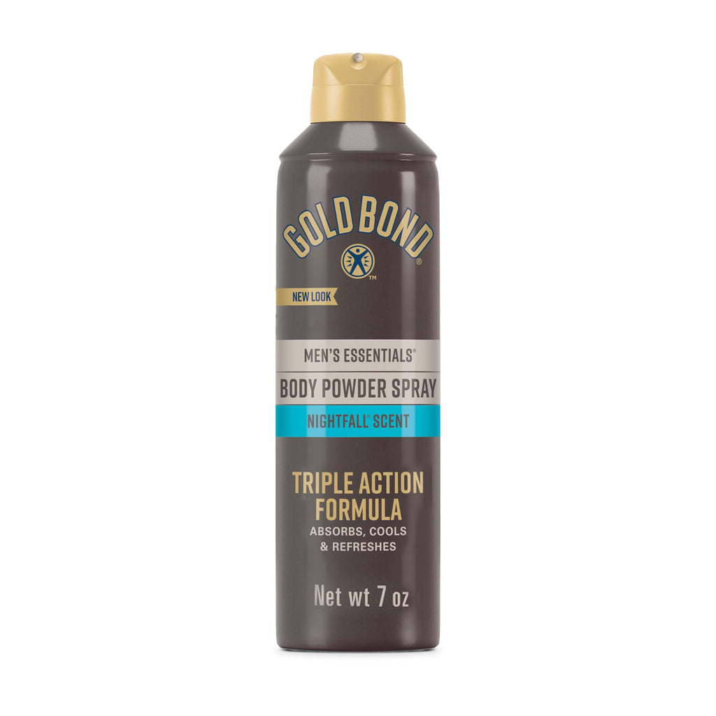 Gold Bond Men's Essentials Talc-Free Body Powder Spray 7 oz. Recharge Scent Wetness Protection