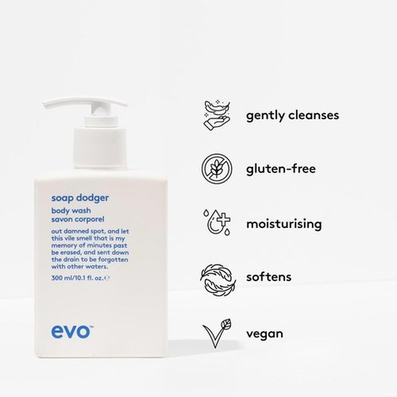 EVO Soap Dodger Body Wash - Paraben-Free Formula for All Skin Types | Cleanses & Moisturizes - 10.1 fl oz