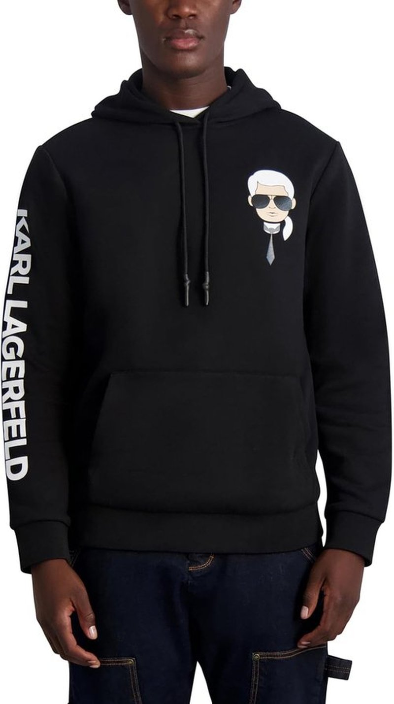 KARL LAGERFELD Men's Hoodie - Iconic Karl Character Design | Stylish & Comfortable Fit